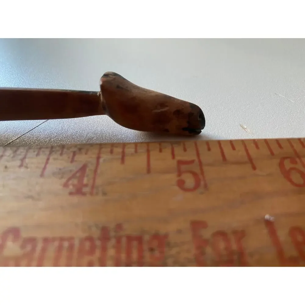 Vintage wooden spoon, hand carved giraffe 10.5 inches long